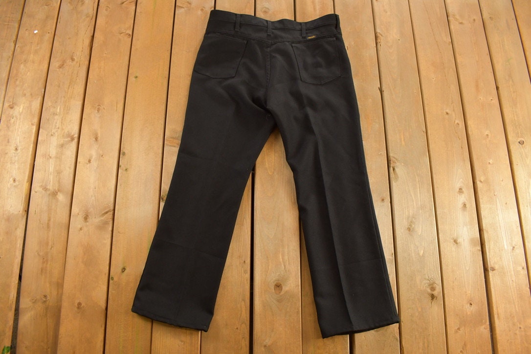 Vintage 1990's Wrangler Black Polyester Pants 38 x 29