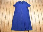 Vintage 1980s Kim & Co Button Down Shirt Dress