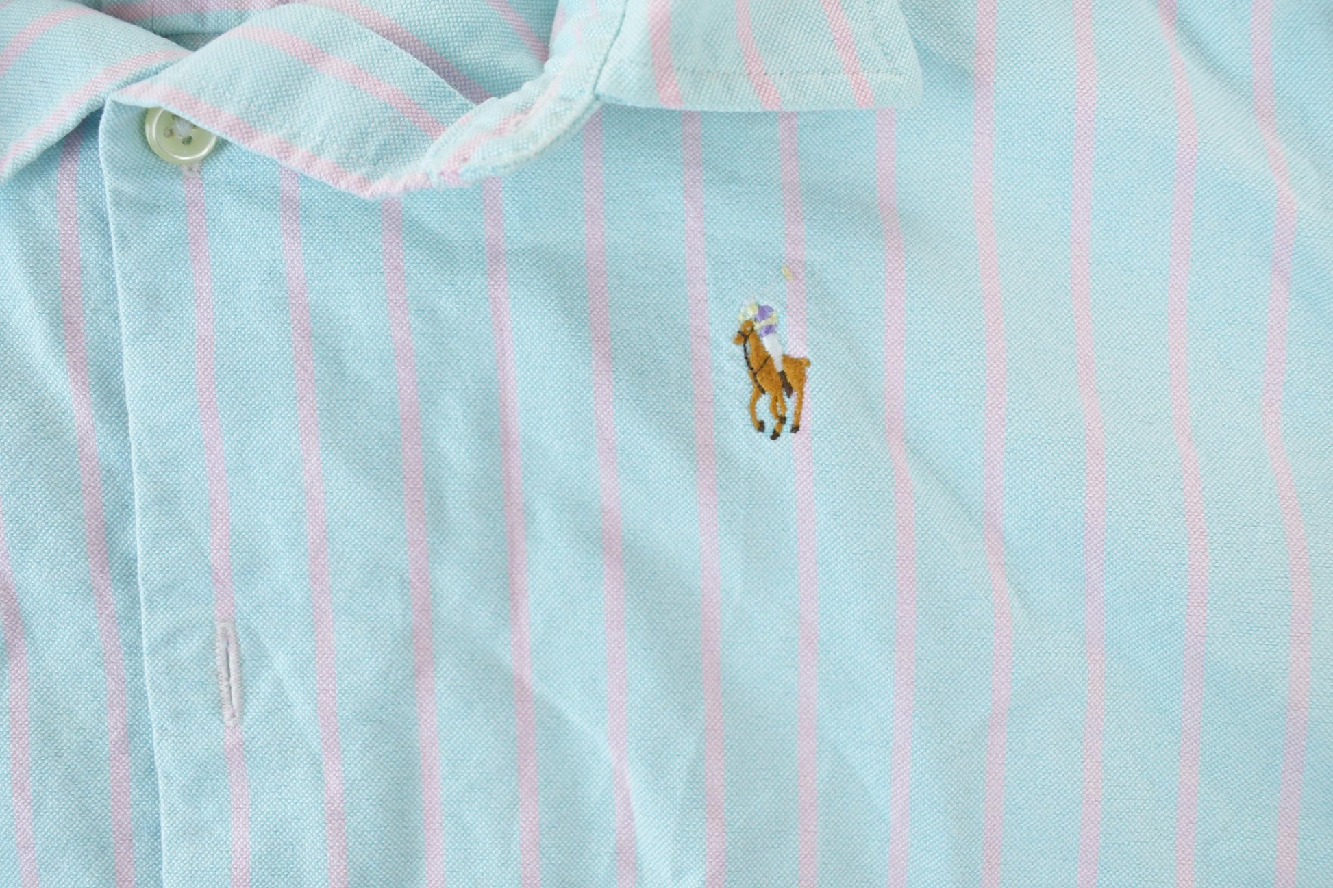 Vintage 1990s Ralph Lauren Sport Striped Button Up Shirt