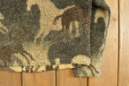Vintage 1990s Horse Graphic All Over Print Full Zip Fleece Sweater Women's S