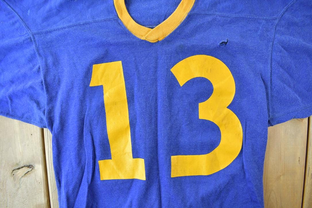 Vintage 1950s #13 Champion Knitwear Co Football Jersey