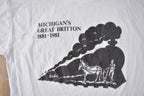 Vintage 1981 Michigan's Great Britton Single Stitch Graphic T Shirt Made In USA