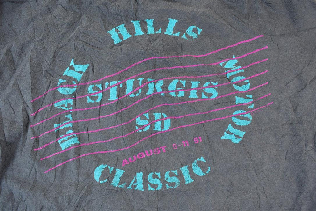 Vintage 1991 Black Hills Sturgis Motorcycle Single Stitch T-Shirt