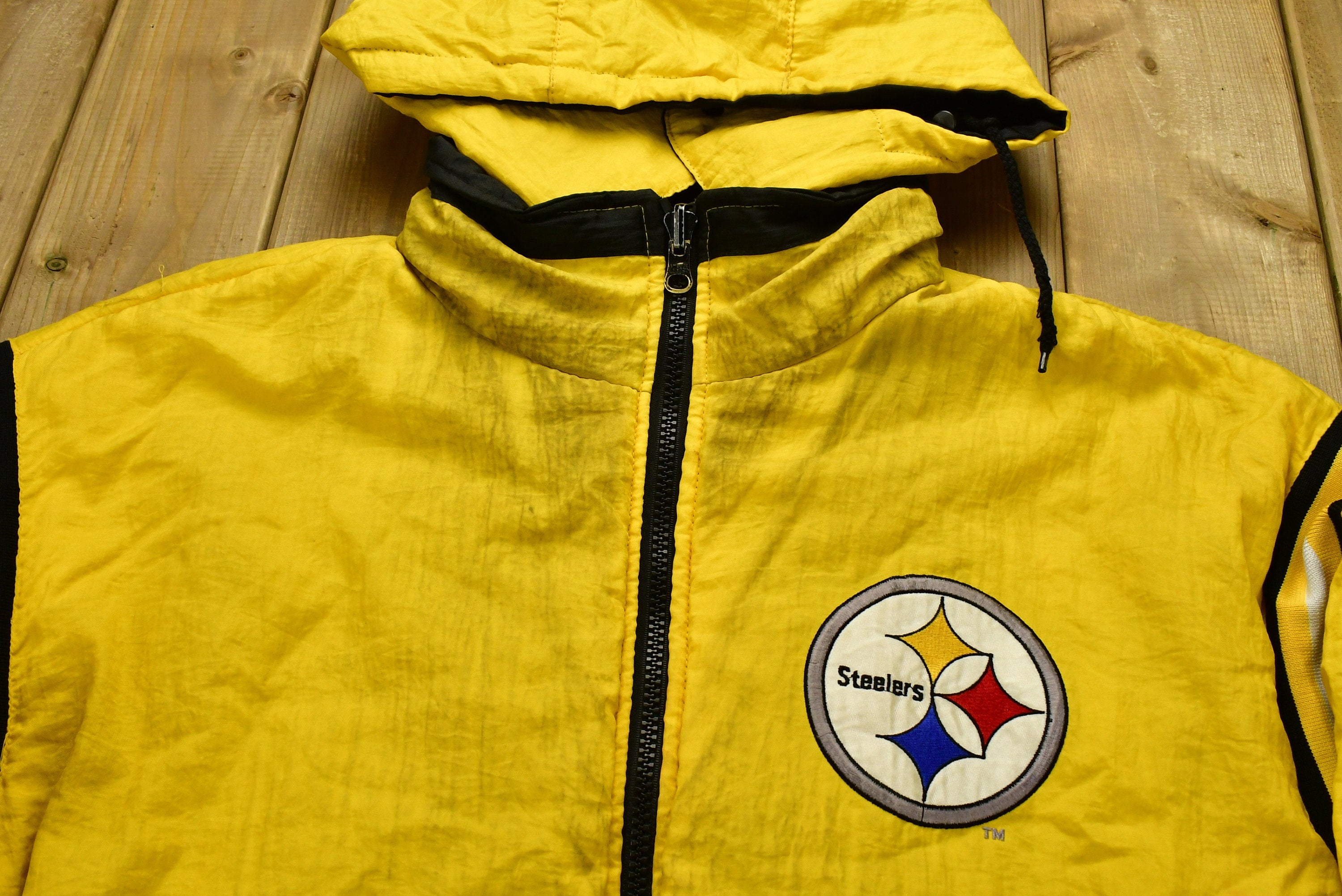Vintage 1990s Pittsburgh Steelers NFL Pro Player Reversible Jacket