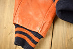 Vintage 1980s Genuine Flynntan Leather Blank Varsity Jacket