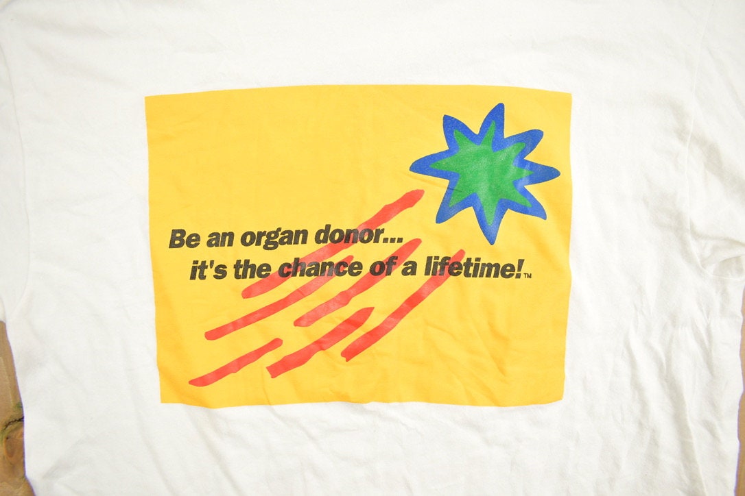 Vintage 1990s Organ Donor Promo Graphic T-Shirt
