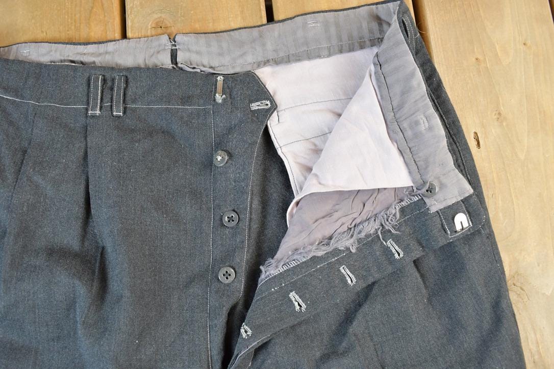 Vintage 1970s Grey Dress Pants  Made in USA  American Vintage  Workwear  Streetwear  Vintage Pants