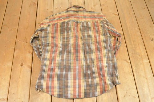 Vintage 1990s Dee Cee Brand Western Outdoorsman Heavyweight Button Up Shirt Men's M / 90's Rugged Polo