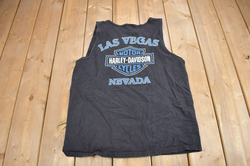 Vintage 1998 Harley Davidson Heaven Las Vegas Nevada Graphic Tank Top