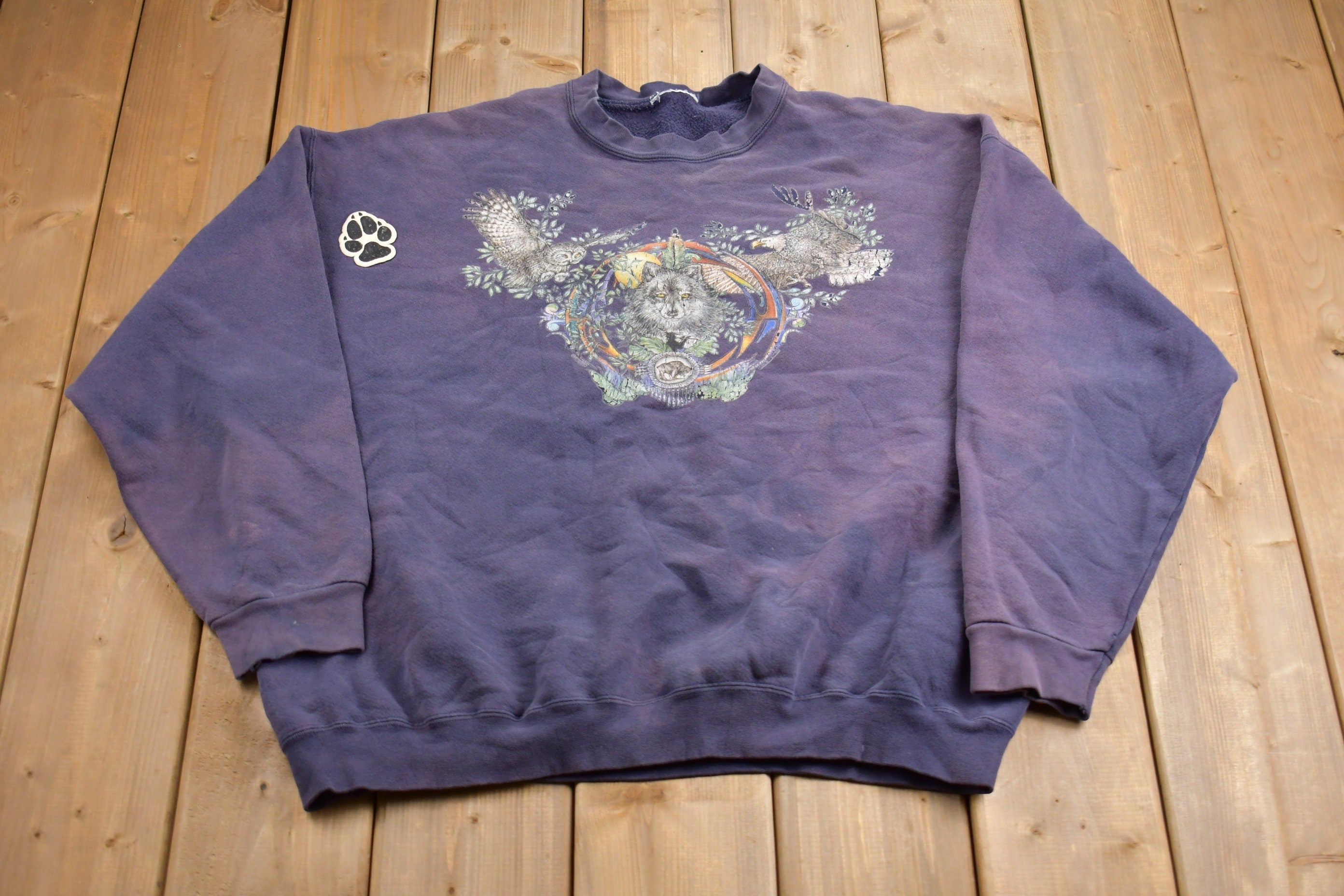 Vintage 1990s Wolf Graphic Crewneck