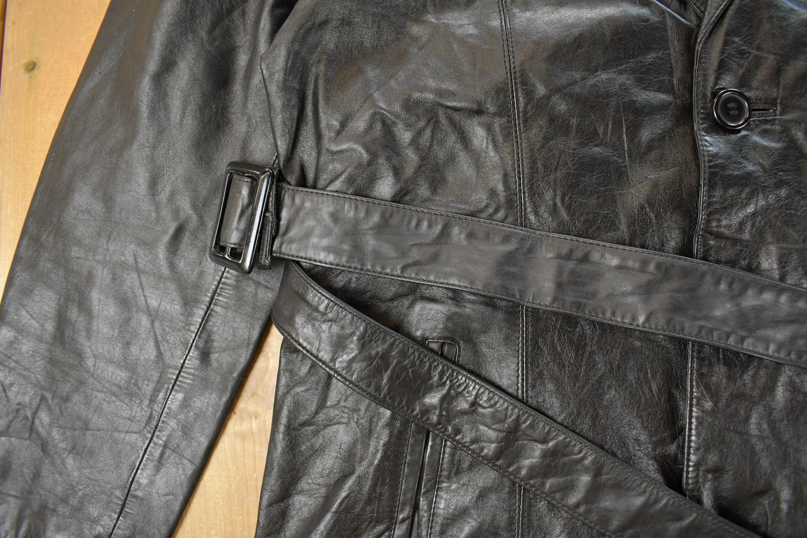 Vintage 1990s Berman's Leather Jacket Men's Medium