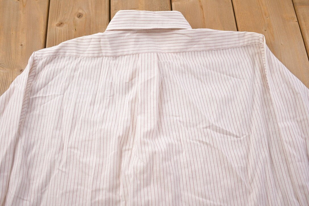 Vintage 1990s Gentlemens Wear House Striped Button Up Shirt