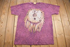 Vintage 1990s Dream Catcher Native Graphic Tie Dye T Shirt