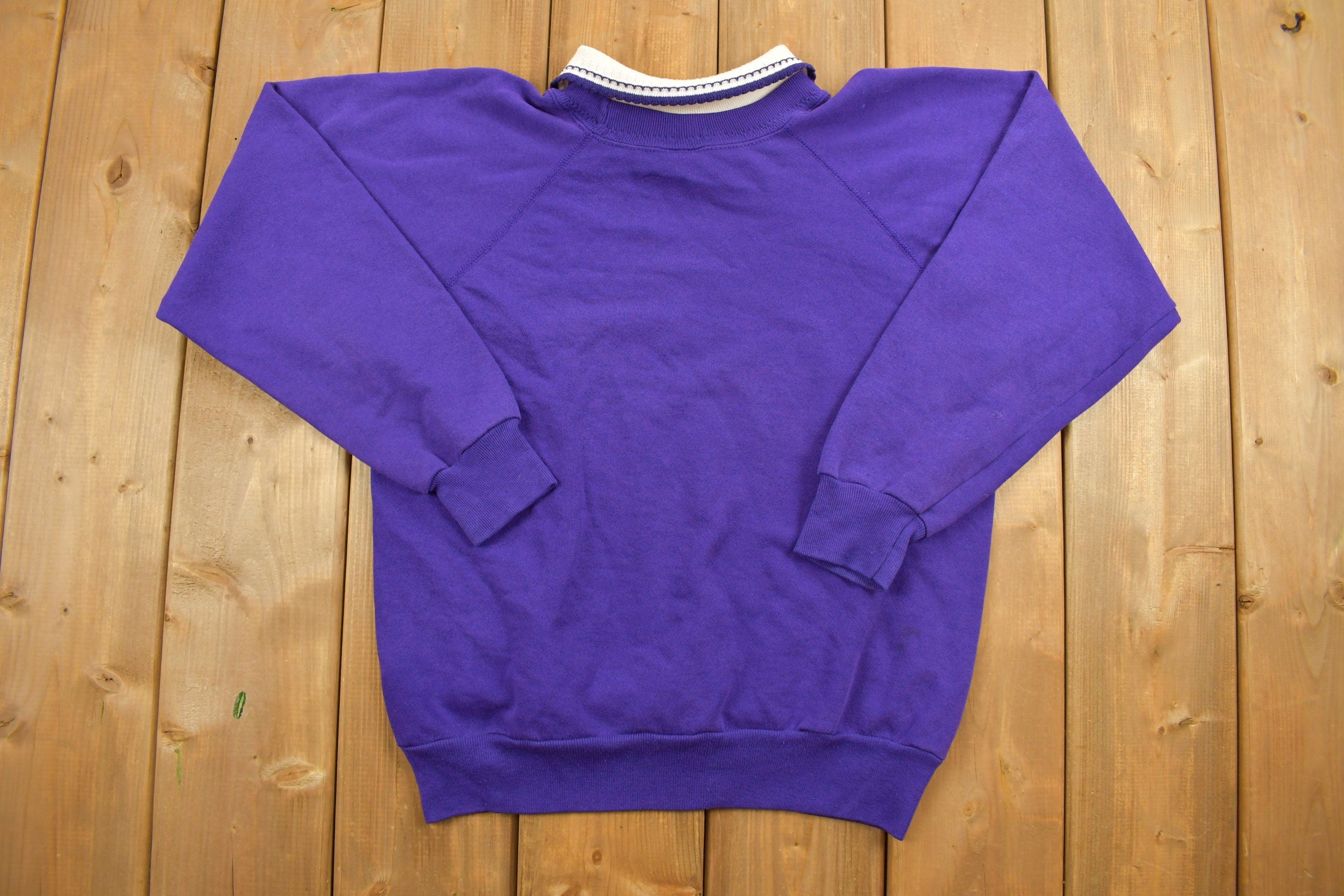 Vintage 1990s Cracker Barrel Collared Unicorn Print Crewneck Sweatshirt