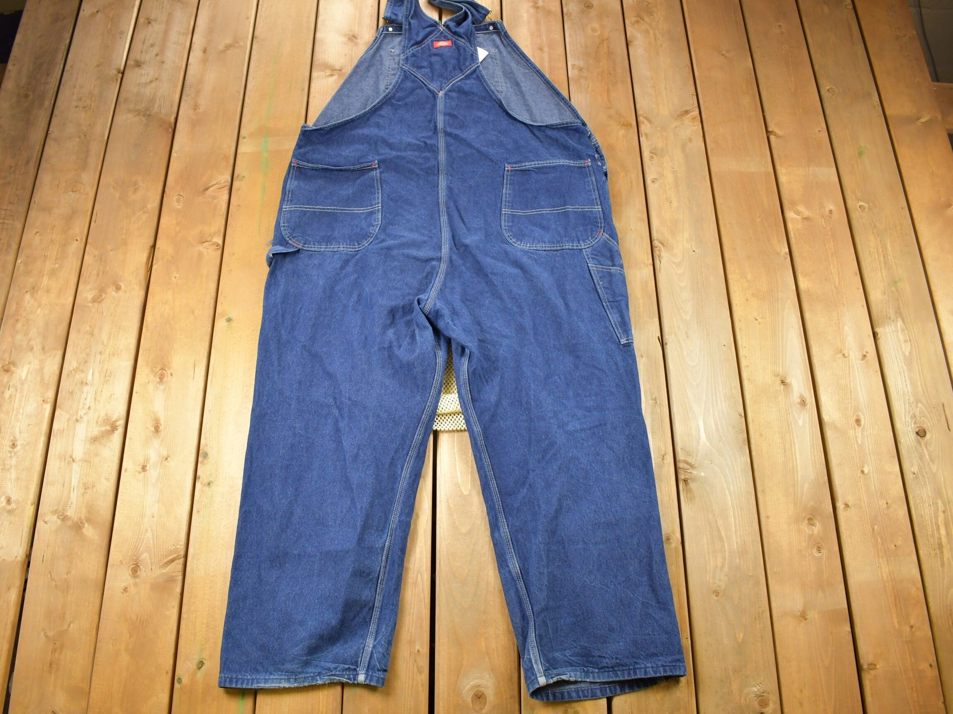 Vintage 1990s Dickies Denim Jean Overalls Size 48 x 30 / Vintage Overalls / Streetwear / Vintage Workwear / Dickies / Vintage Jean Overalls