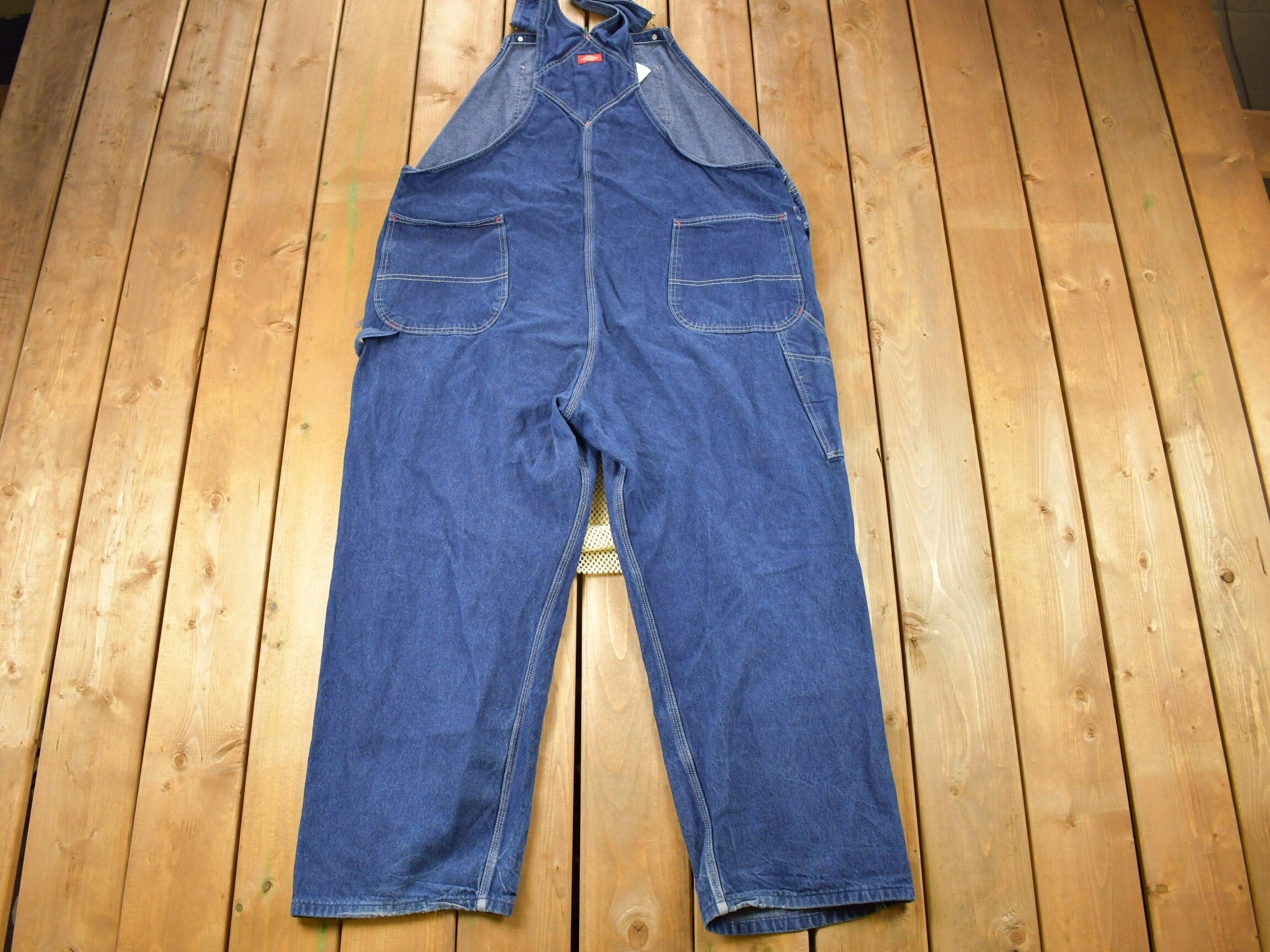 Vintage 1990s Dickies Denim Jean Overalls Size 48 x 30