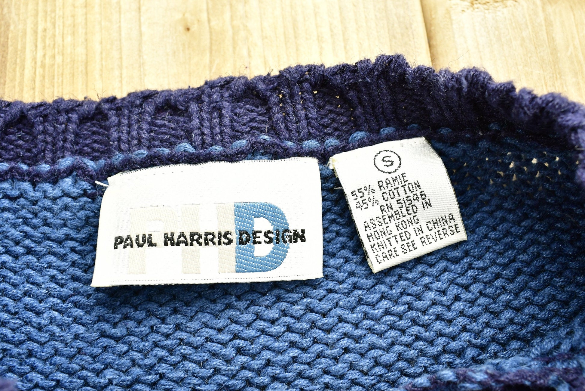 Vintage 1990's Abstract Pattern Knitted Sweater / Vintage 90s Crewneck / Pattern Sweater / Paul Harris Design / Pullover Sweatshirt /