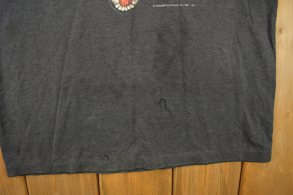 Vintage 1992 Harley Davidson Wolf Graphic 3D Emblem T-Shirt