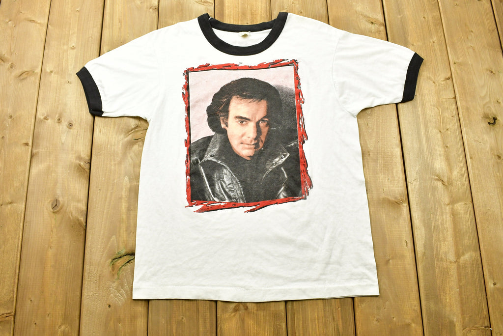 Vintage 90's Neil Diamond On Tour Ringer T-shirt