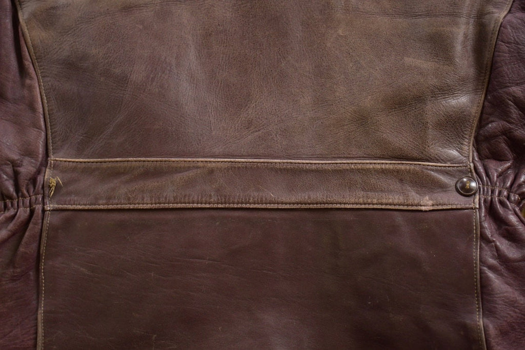 Vintage 1950s Aldencrest Brown Horsehide Leather Jacket