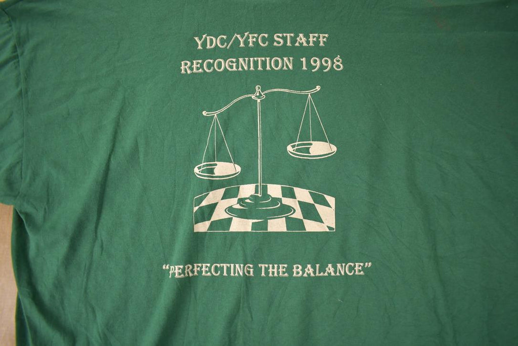 Vintage 1998 YDC YFC Staff Recognition Graphic T Shirt Made In USA