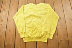 Vintage 1990s Yellow Fruit Of The Loom Blank Crewneck Sweatshirt