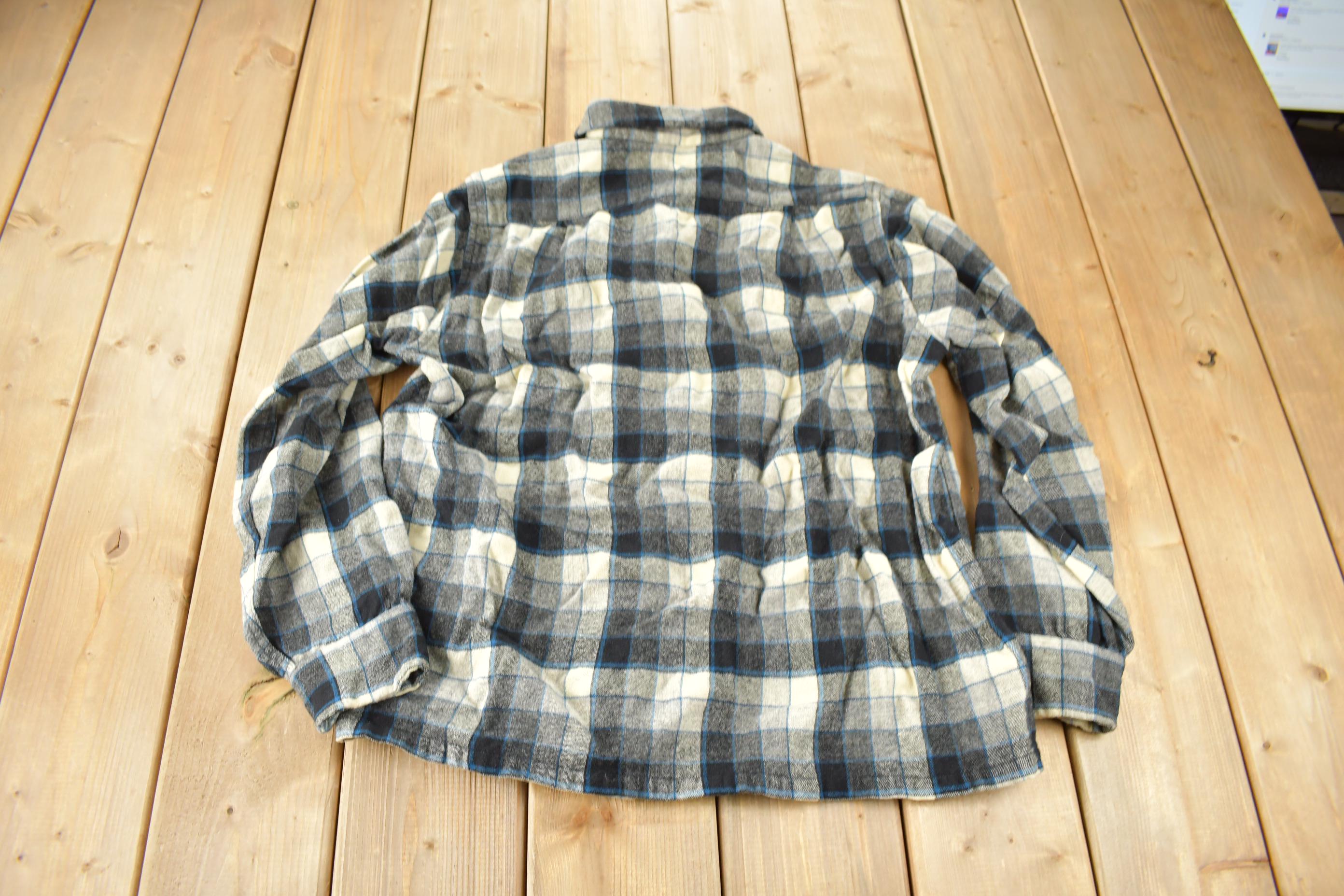 Vintage 1980s Pendleton Plaid Button Up Shirt