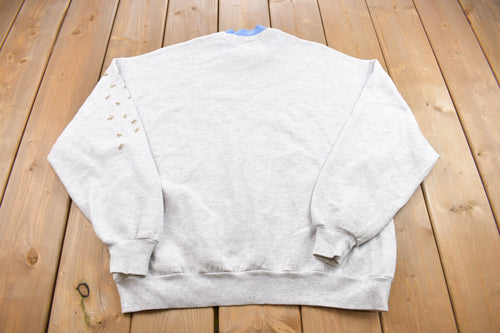Vintage 1990s Morning Sun Flowers and Honey Bees Crewneck Sweatshirt / 90s Crewneck / Made In USA / Essential / Streetwear / 90s