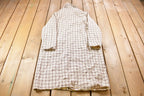 Vintage 1990s Plaid Button Up Trench Coat