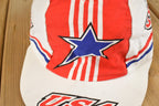 Vintage 1990s Pace Sportswear Team USA Star Stripe Cycling Painters Hat / 90's Biking Cap