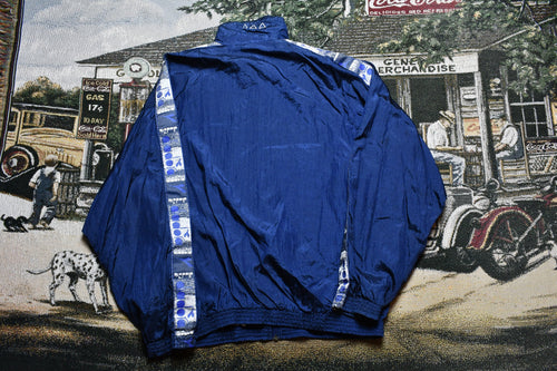 Vintage Diodora 90s Nylon Windbreaker / Brand Logo Sleeve Pattern / Sportswear / Outerwear Jacket / Streetwear / Soccer Footballer Brand