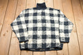 Vintage 1980s Et Vou Plaid Knitted Sweater