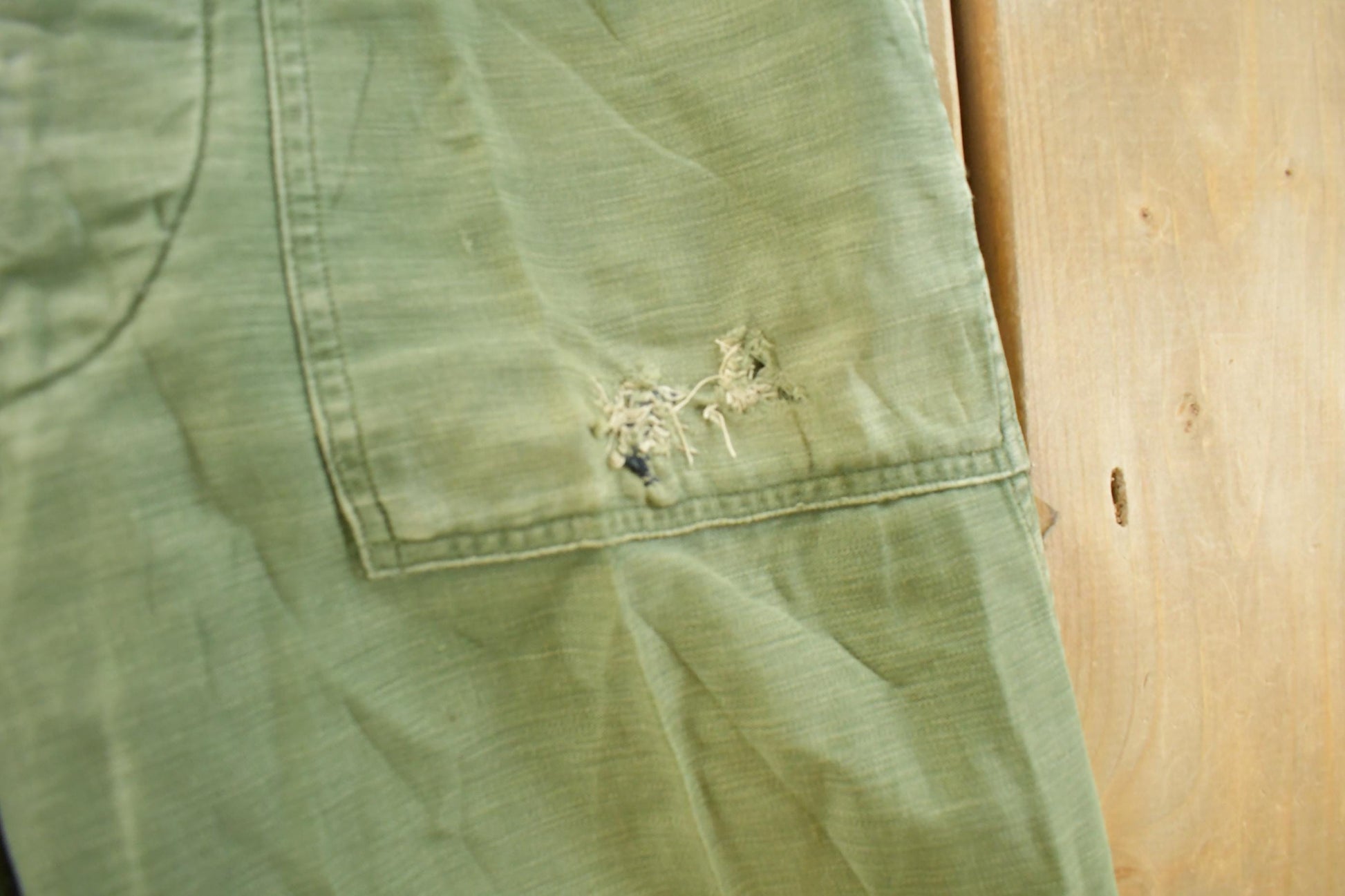 Vintage 1970s Military OG-107 Sateen Fatigue Pants Men's 28 x 29