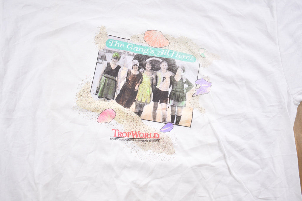Vintage 1980s The Gangs All Here TropWorld Casino T-Shirt / Graphic / 80s / Streetwear / Retro Style / Single Stitch / Made In USA