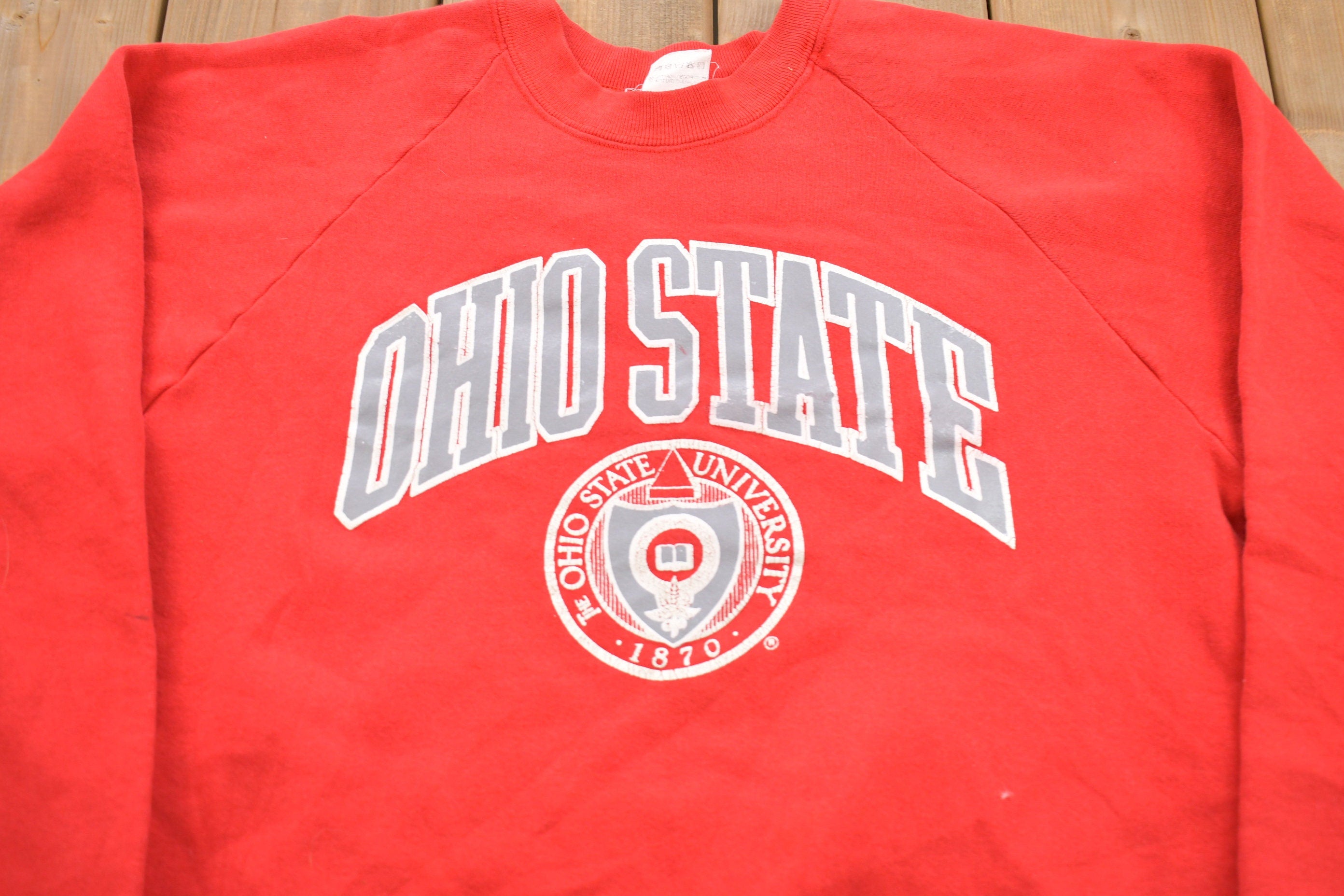 Vintage 1980s University of Ohio State Buckeyes Graphic Collegiate Crewneck