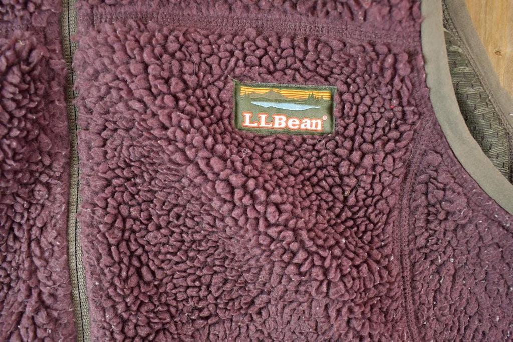 Vintage 1990s LL bean Fleece Outdoorsman Sweater Vest / 90s Sweater / Streetwear / Hiking / Fleece Zip up