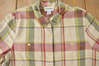 Vintage 1990s Alfred Dunner Plaid Button Up Blouse Size 14