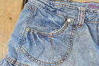 Vintage Y2K Yonique Denim Ruffled Mini Skirt Women's 27 / 90s Streetwear / Vintage Denim Skirt / Summer Wear / Jean Skirt / Jorts