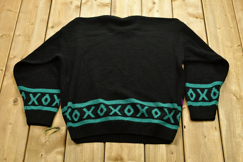Knit Navajo-Style Pattern Sweater /