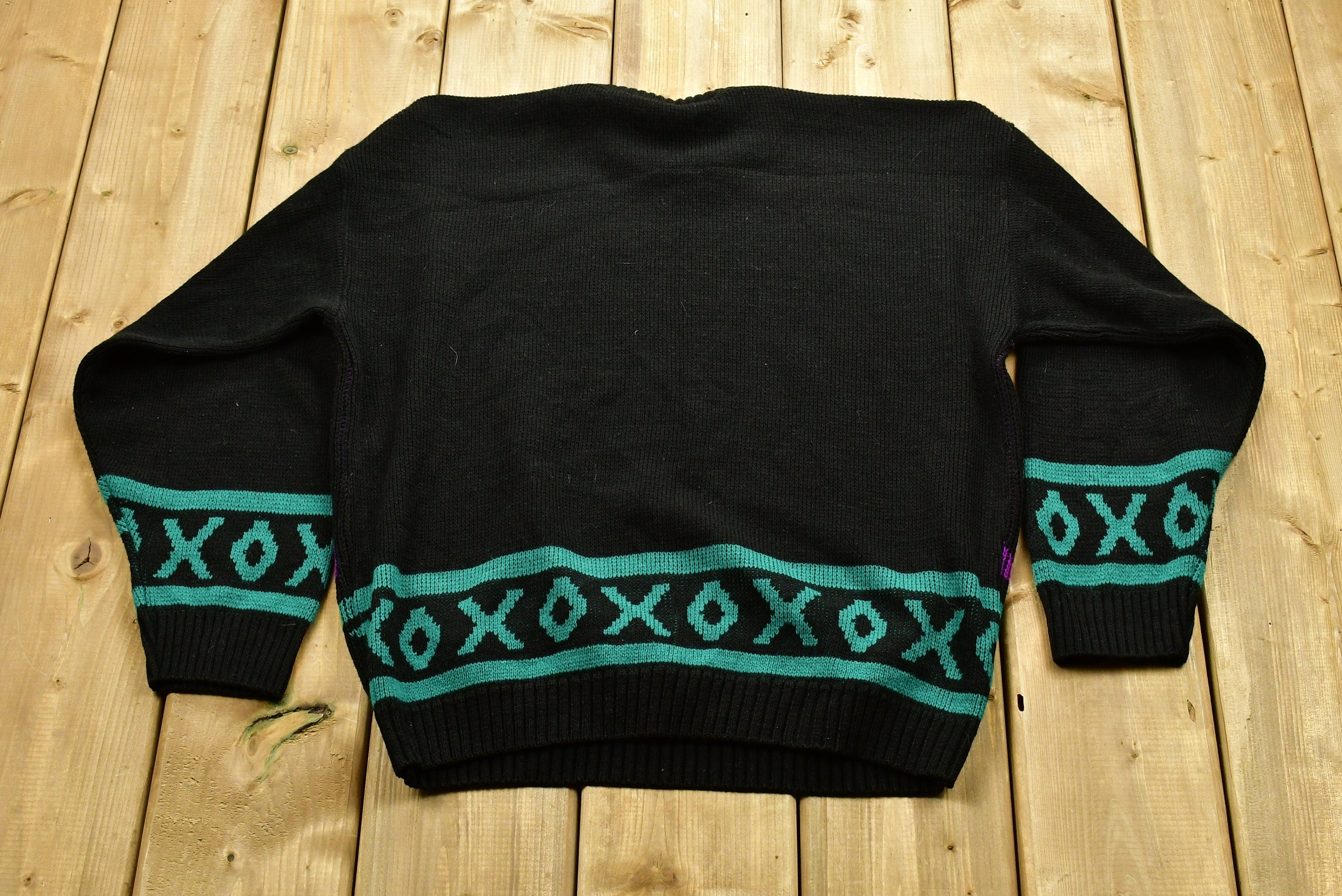 Knit Navajo-Style Pattern Sweater /