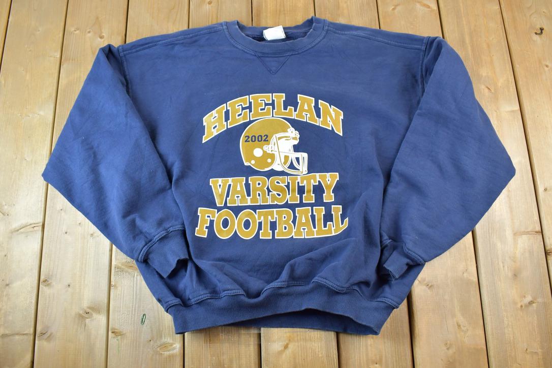 Vintage 2002 Heelan Varsity Football University Collegiate Crewneck