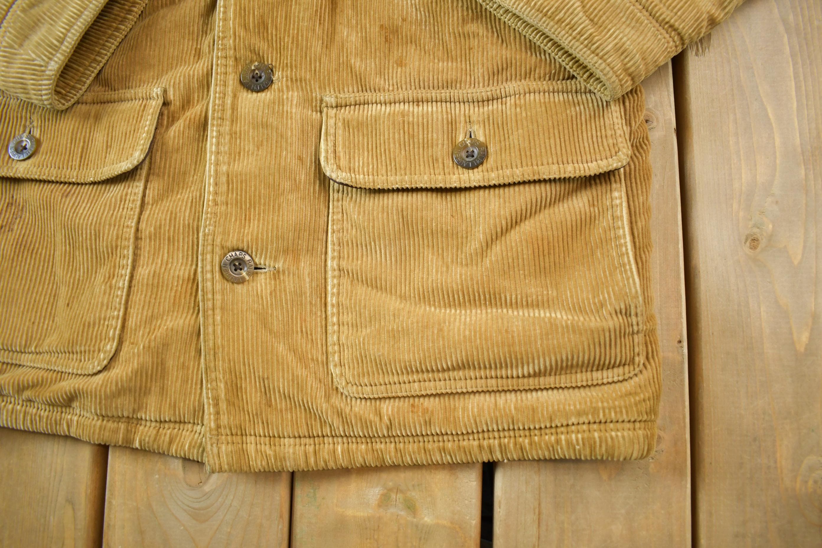 Vintage 1990s Distressed Chaps Ralph Lauren Corduroy Hunting Coat - Medium