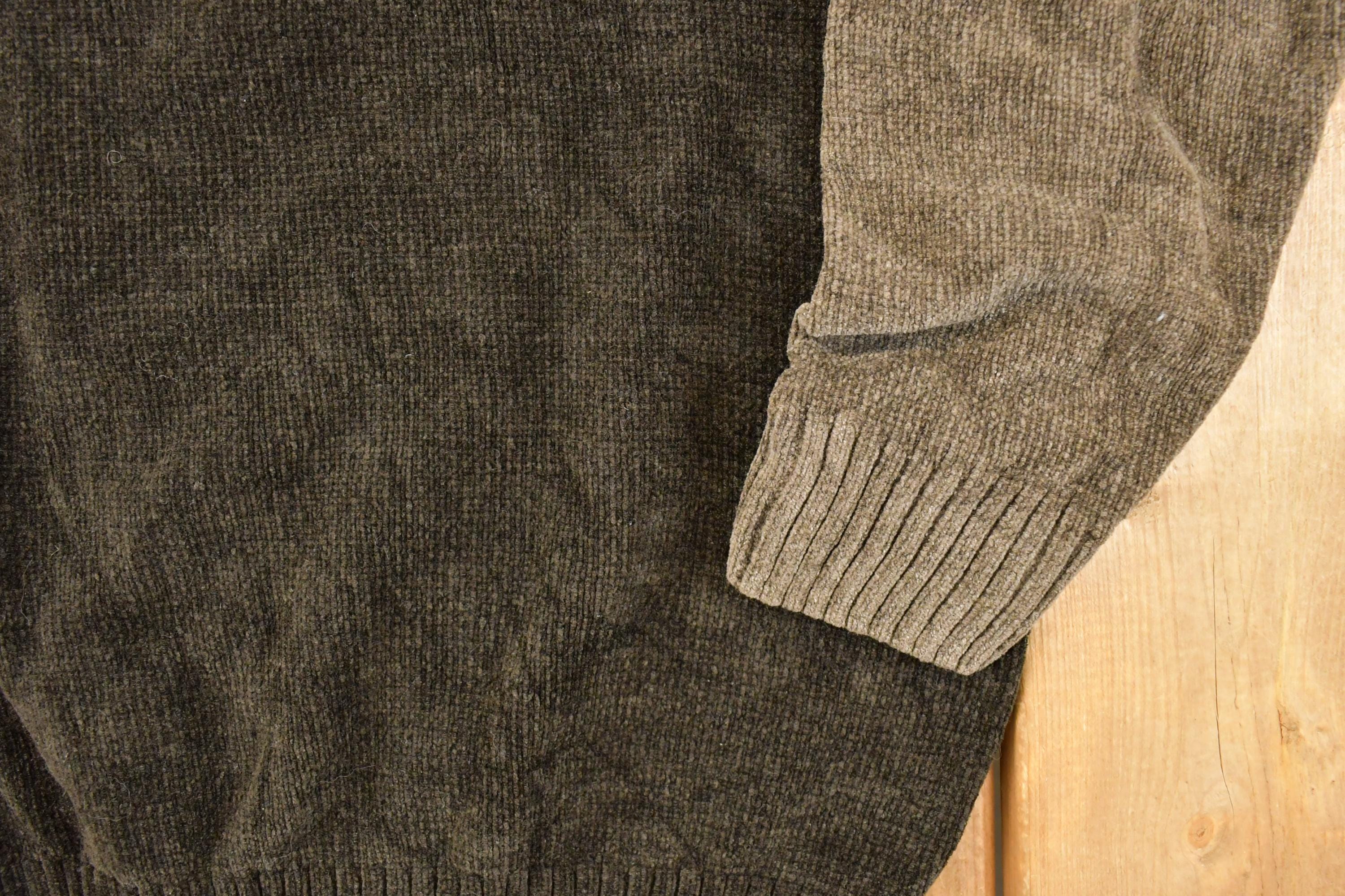 Vintage 1990s Dockers Knit Abstract Argyle Pattern Crewneck Sweater Men's L