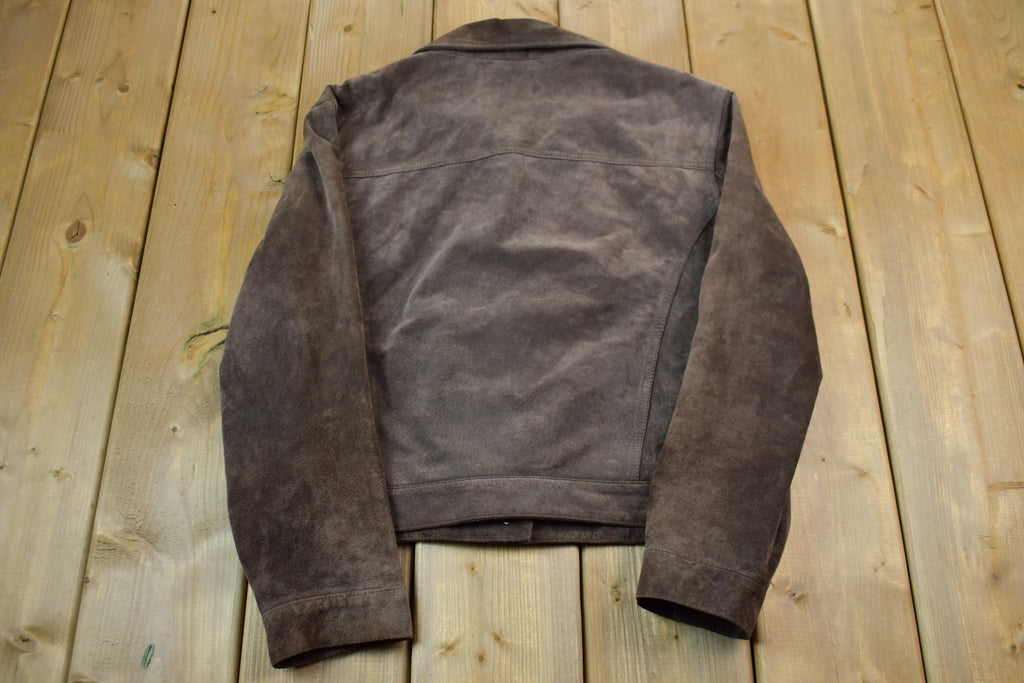 Vintage 1990s Danier Suede Trucker Jacket