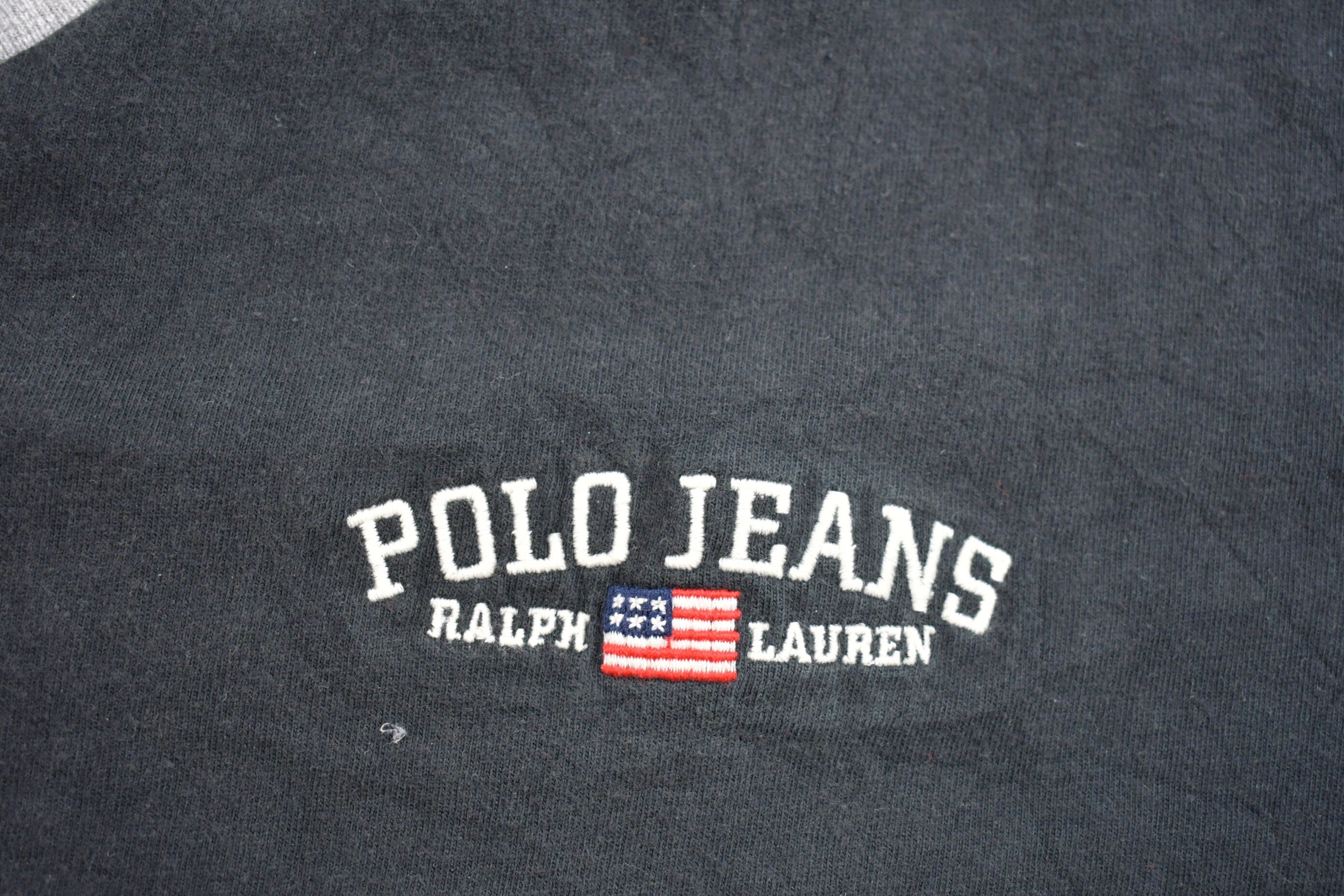 Vintage 1990s Polo Jeans Ralph Lauren Embroidered Graphic T-Shirt