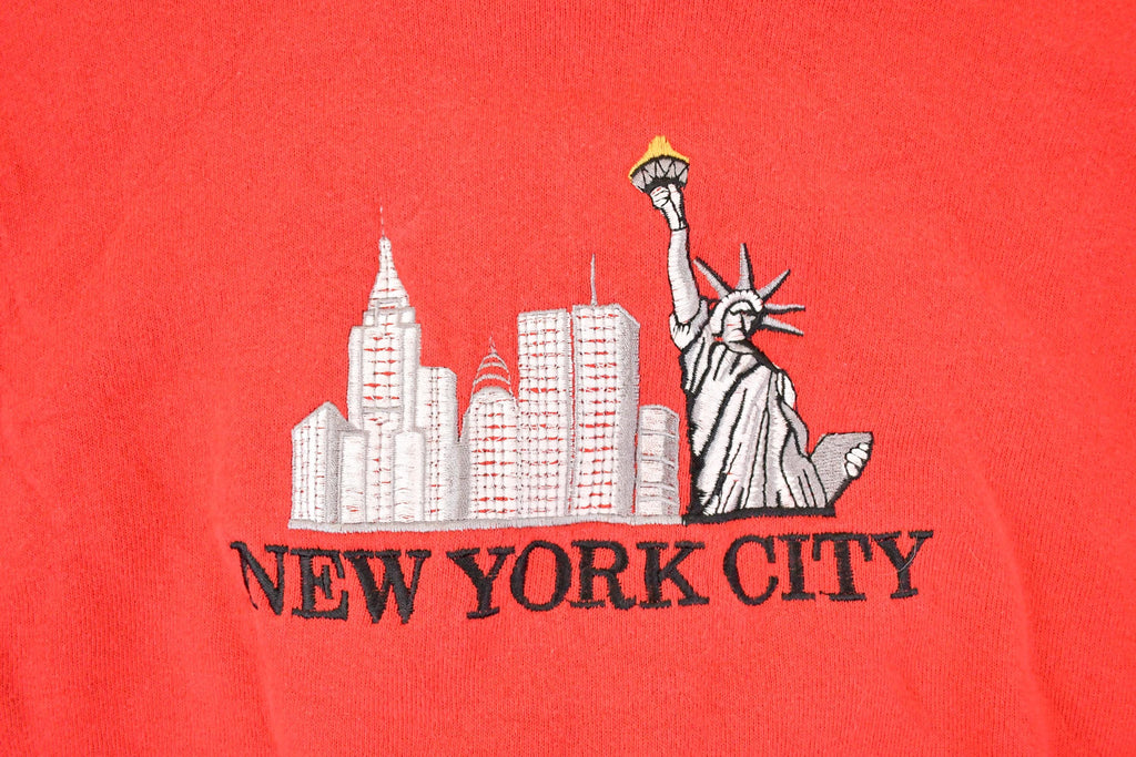 Vintage 1990s New York City Embroidered Statue Of Liberty Crewneck Sweatshirt Mens M