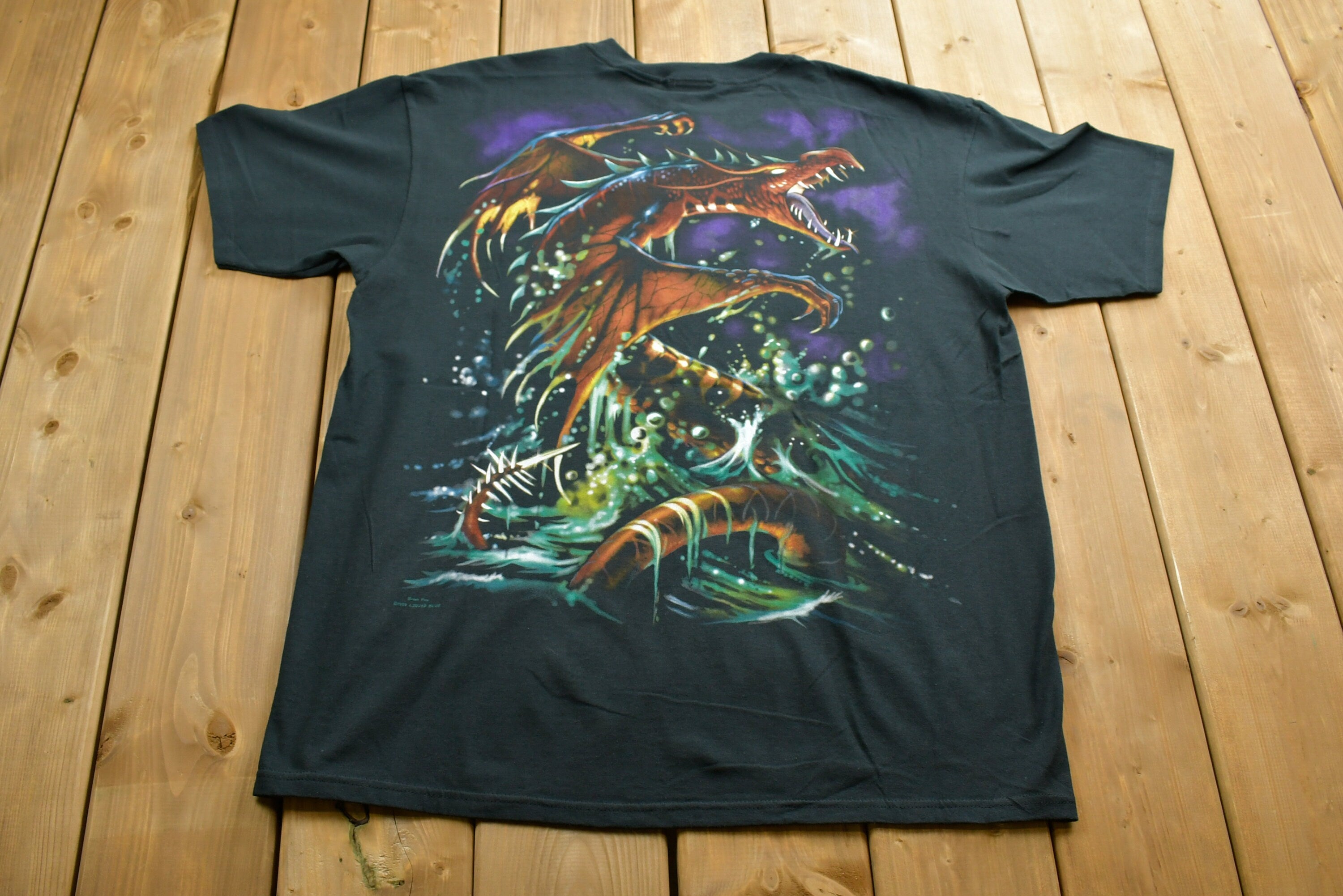 Vintage Deadstock 1999 Liquid Blue Dragon T-shirt