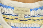 Vintage 1990s Appleseeds Knit Zip Up Cardigan Sweater