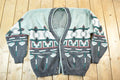 Vintage 1990s Sundays Knit Abstract Pattern Cardigan Sweater Mens XL