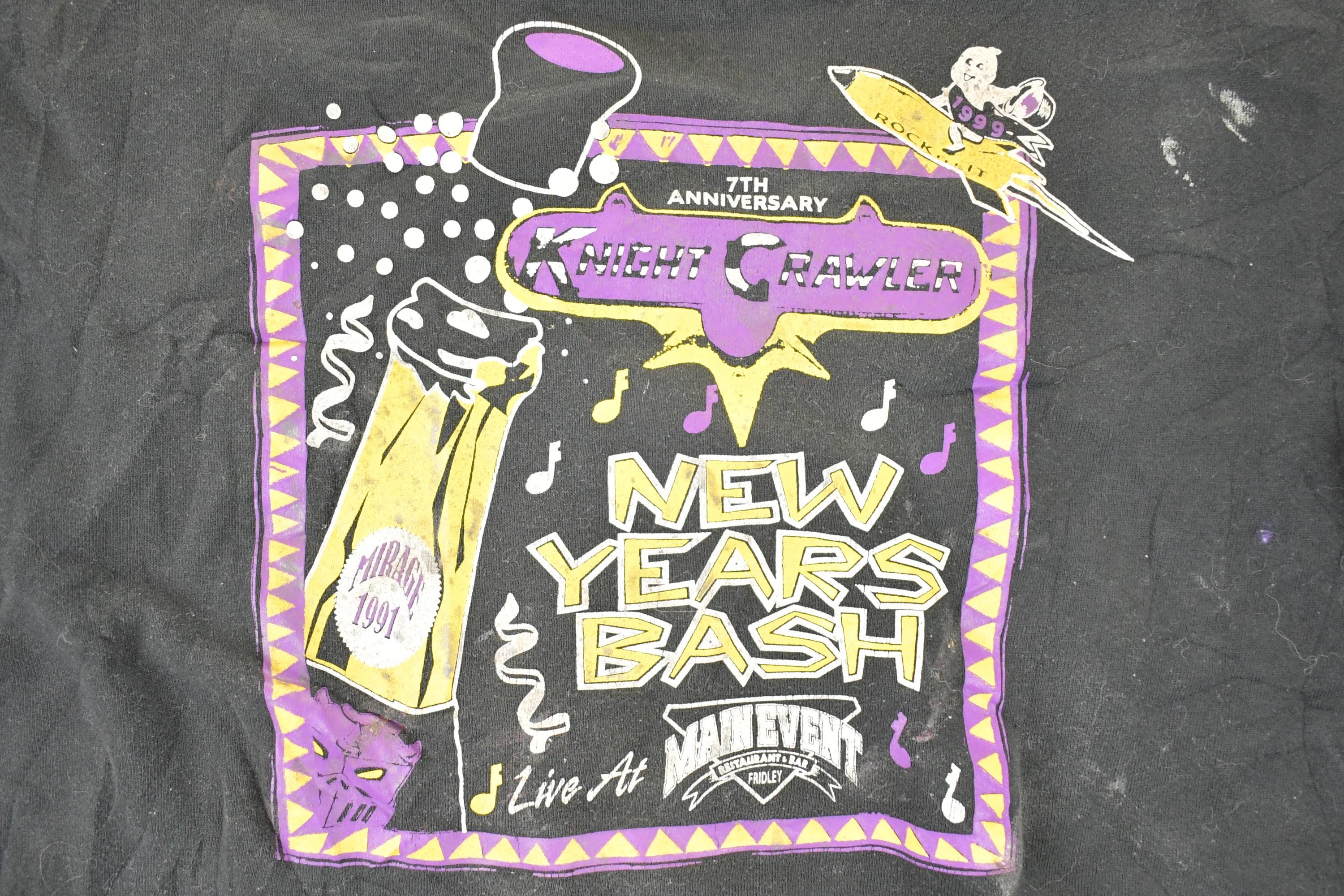 Vintage 1990s Knight Crawler New Years Bash Crewneck Sweatshirt Men's L